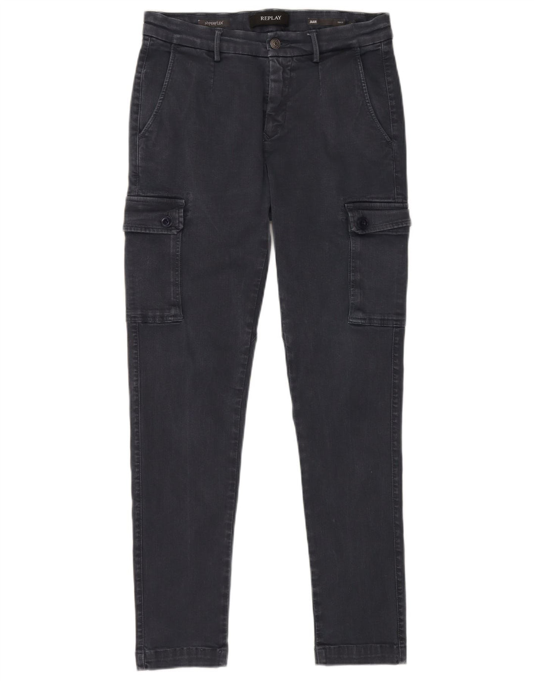 REPLAY Herre Jaan Cargo Slim Jeans W30 L30 Marineblå Bomuld