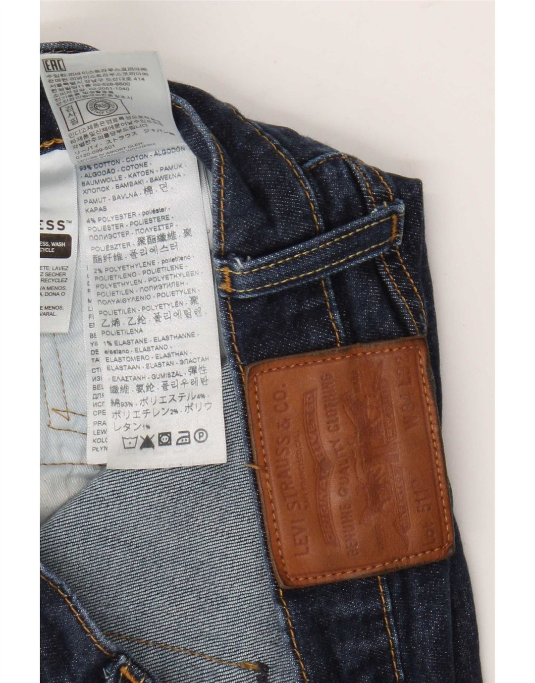 Levi's Herre 511 Slim Jeans W34 L32 Marineblå Bomuld