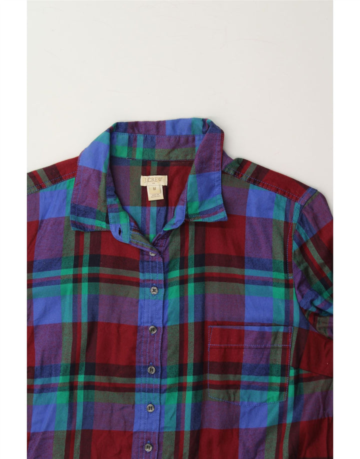 J. CREW Womens Pullover Shirt UK 14 Medium Multicoloured Check Cotton Vintage J. Crew and Second-Hand J. Crew from Messina Hembry 