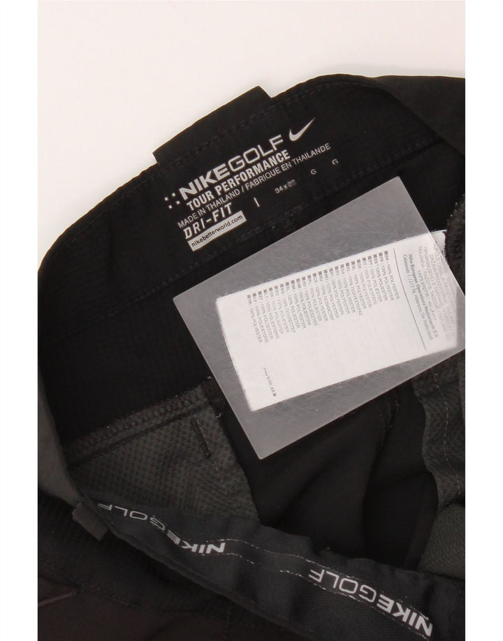 Nike Herre Dri Fit Slim Chino Bukser W34 L30 Sort Polyester