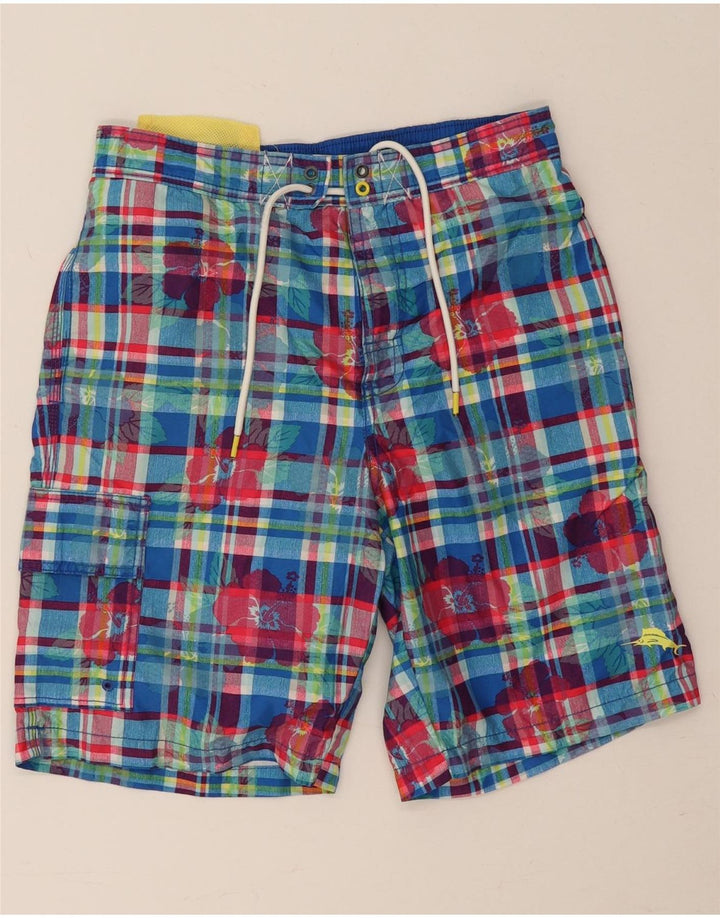 Tommy Bahama Badeshorts til mænd Small Blue Check