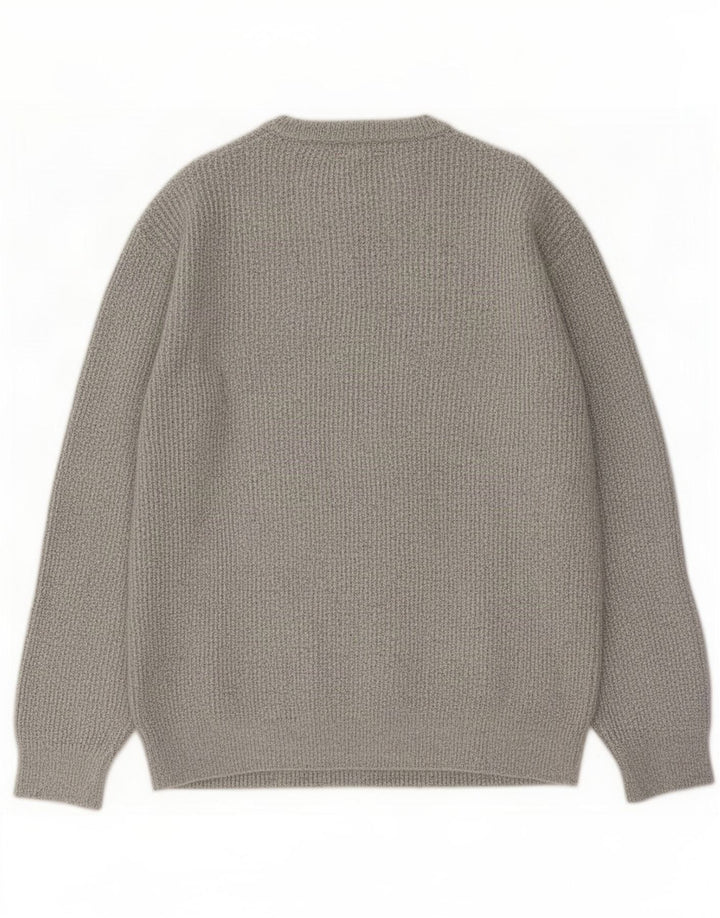 Marks & Spencer Herre sweater med rund hals, stor grå polyamid