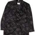 NORMA Dame Longline 3-knaps blazerjakke UK 10 Small Black Floral