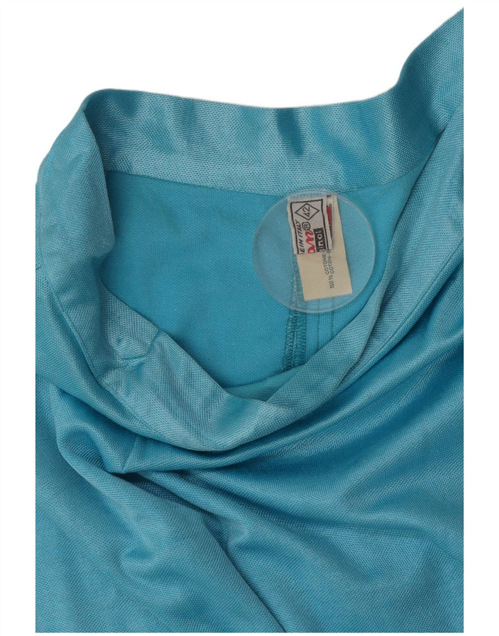 Vintage kvinders blyantnederdel IT 42 Medium W26 blå bomuld
