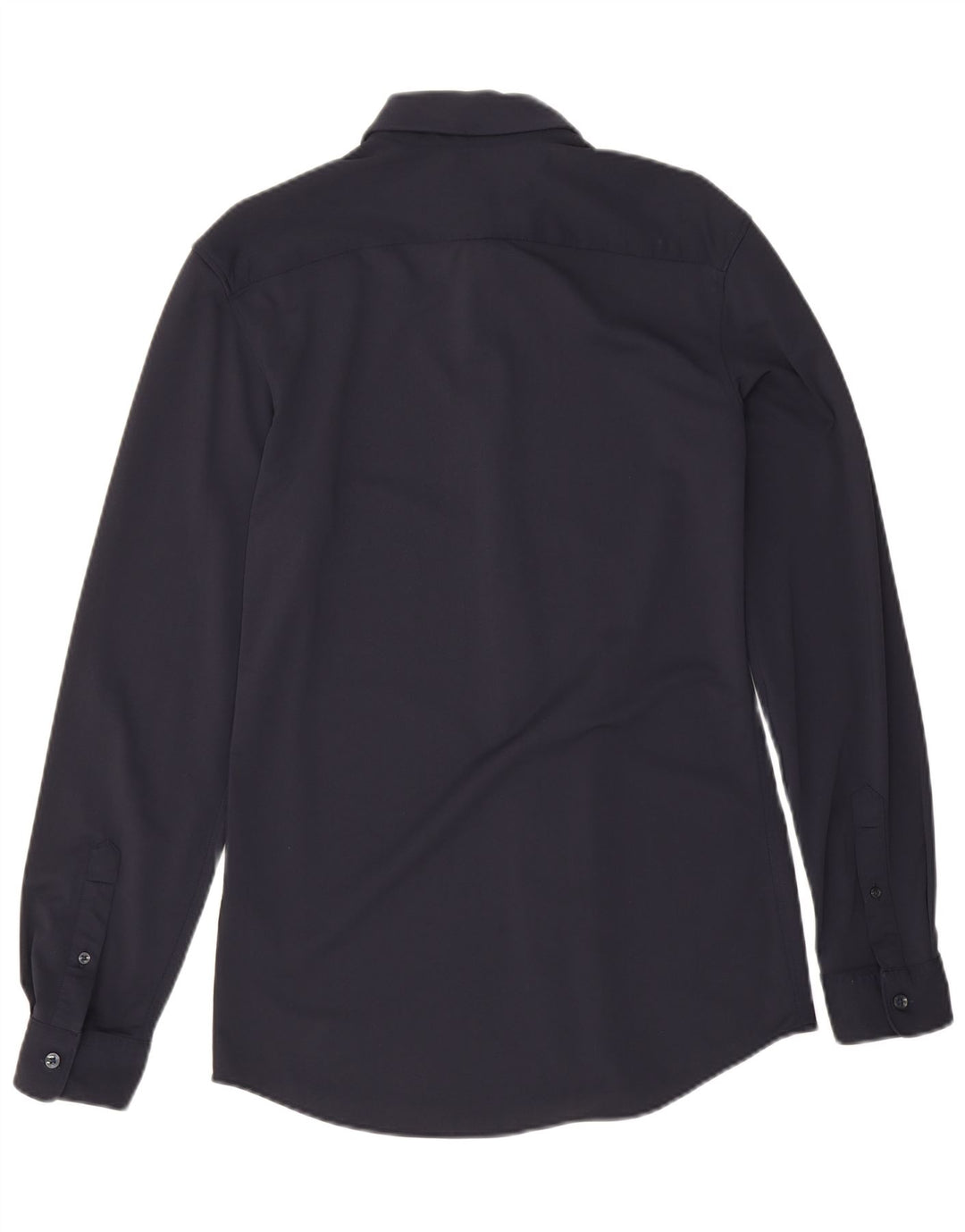 Zara Herre Slim Fit skjorte Medium Navyblå polyamid