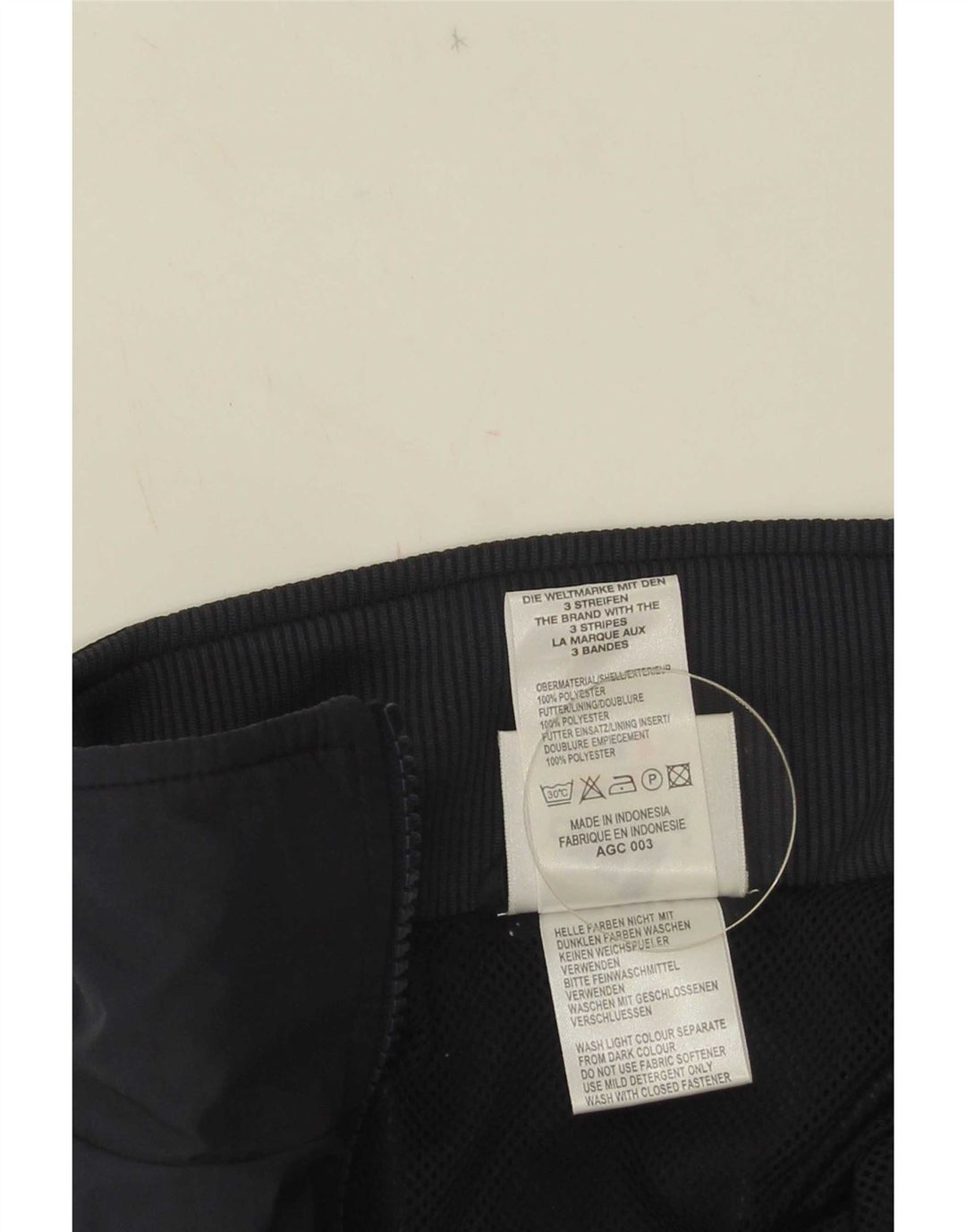 Adidas Træningsdragt til mænd Topjakke UK 38/40 Medium Navy Blue Polyester