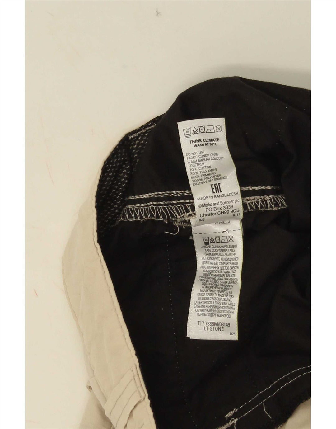 Marks & Spencer Herre Cargo Shorts W32 Medium Beige Bomuld