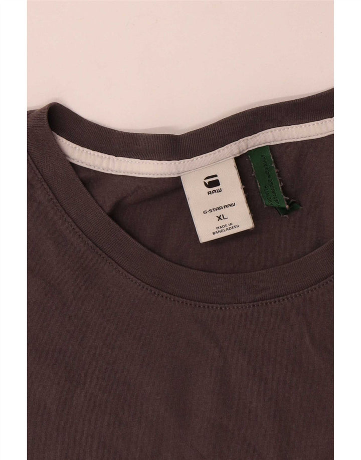 G-Star Herre T-Shirt Top XL Gråstribet bomuld