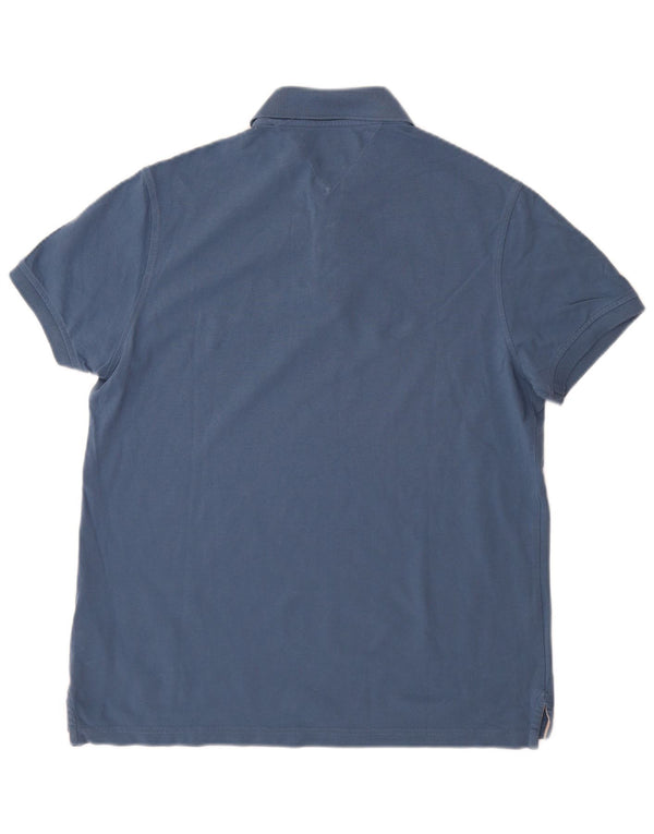 TOMMY HILFIGER Herre Regular Fit Polo Shirt Lille blå bomuld