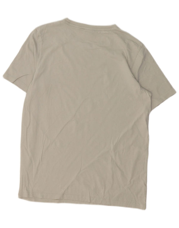 Bear Herre grafisk T-shirt Top mellemgrå bomuld