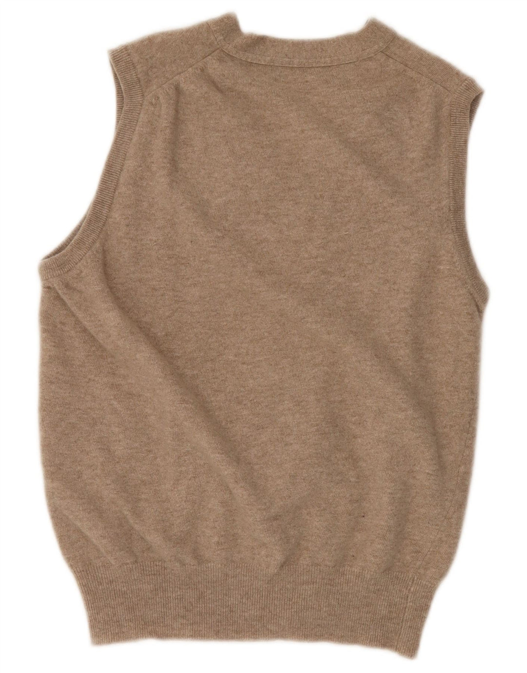 BOGGI MILANO ærmeløs cardigantrøje til kvinder UK 14 Medium Beige Uld