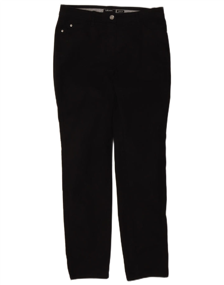 Olsen Dame Slim Jeans UK 14 Medium W30 L30 Sort
