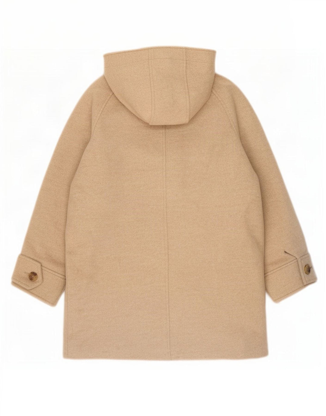 Marks & Spencer Dame Hooded Duffel Coat UK 14 Large Beige Polyester