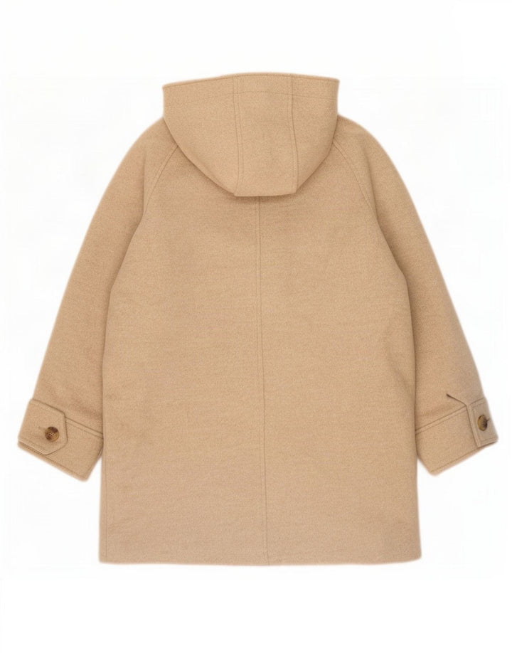 Marks & Spencer Dame Hooded Duffel Coat UK 14 Large Beige Polyester
