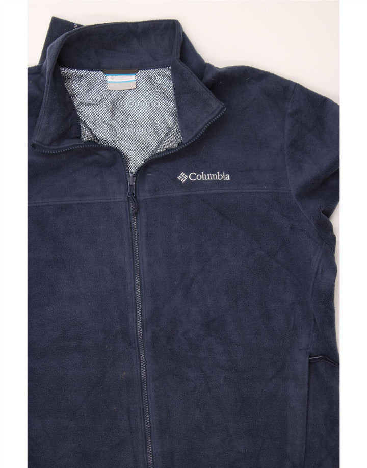 COLUMBIA Fleecejakke til mænd UK 40 Stor marineblå polyester