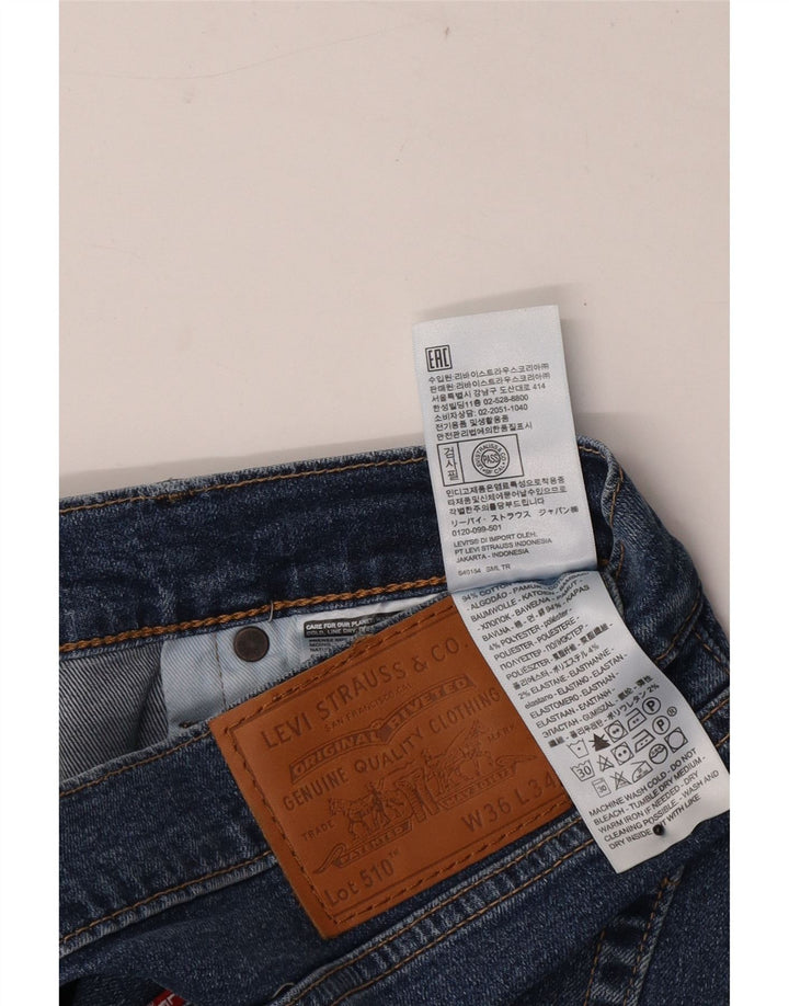 Levi's Herre 510 Skinny Jeans W36 L34 Blå Bomuld