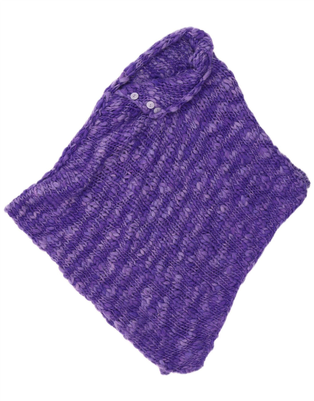 Vintage ponchotrøje til kvinder One Size Lilla Flecked
