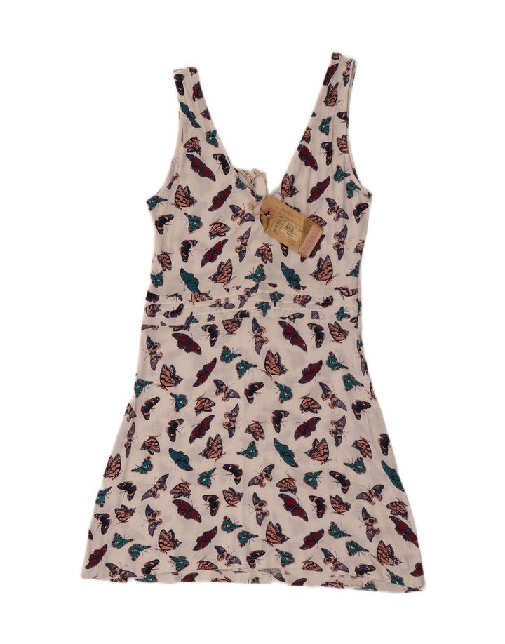 Fat Face Dame Sundress UK 14 Medium White Viscose Butterfly