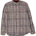 Boston herre flannel skjorte stor off white ternet bomuld
