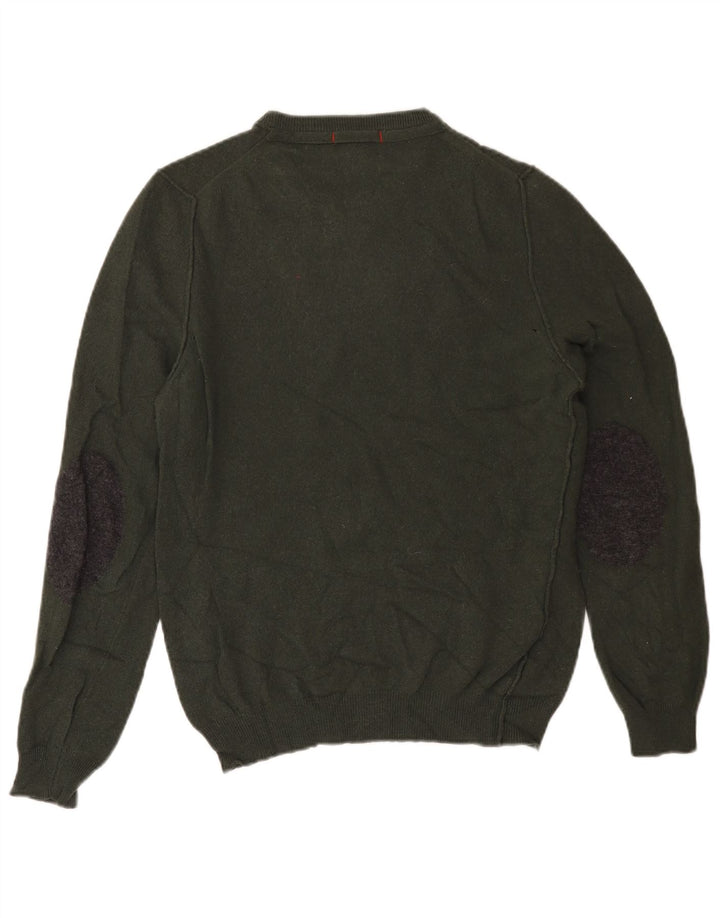 WOOLRICH Dame sweater med rund hals DK 14 Medium Khaki Wool