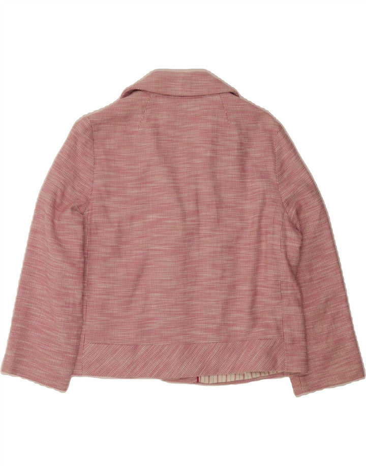 JIGSAW Womens 2 Button Blazer Jacket UK 12 Medium Pink Check Cotton Vintage Jigsaw and Second-Hand Jigsaw from Messina Hembry 