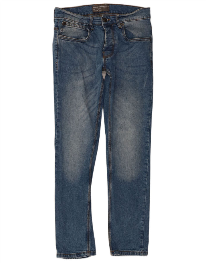 French Connection Slim Jeans til mænd W30 L30 Blå Bomuld