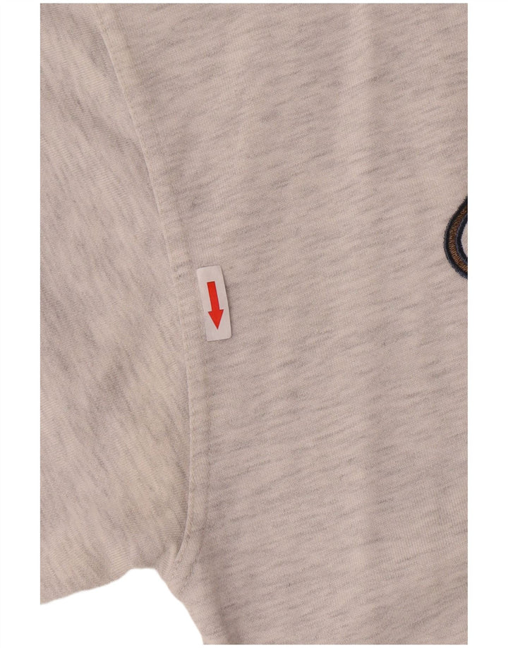 Champion Herre Grafisk Sweatshirt Jumper Large Grå Flecked Bomuld