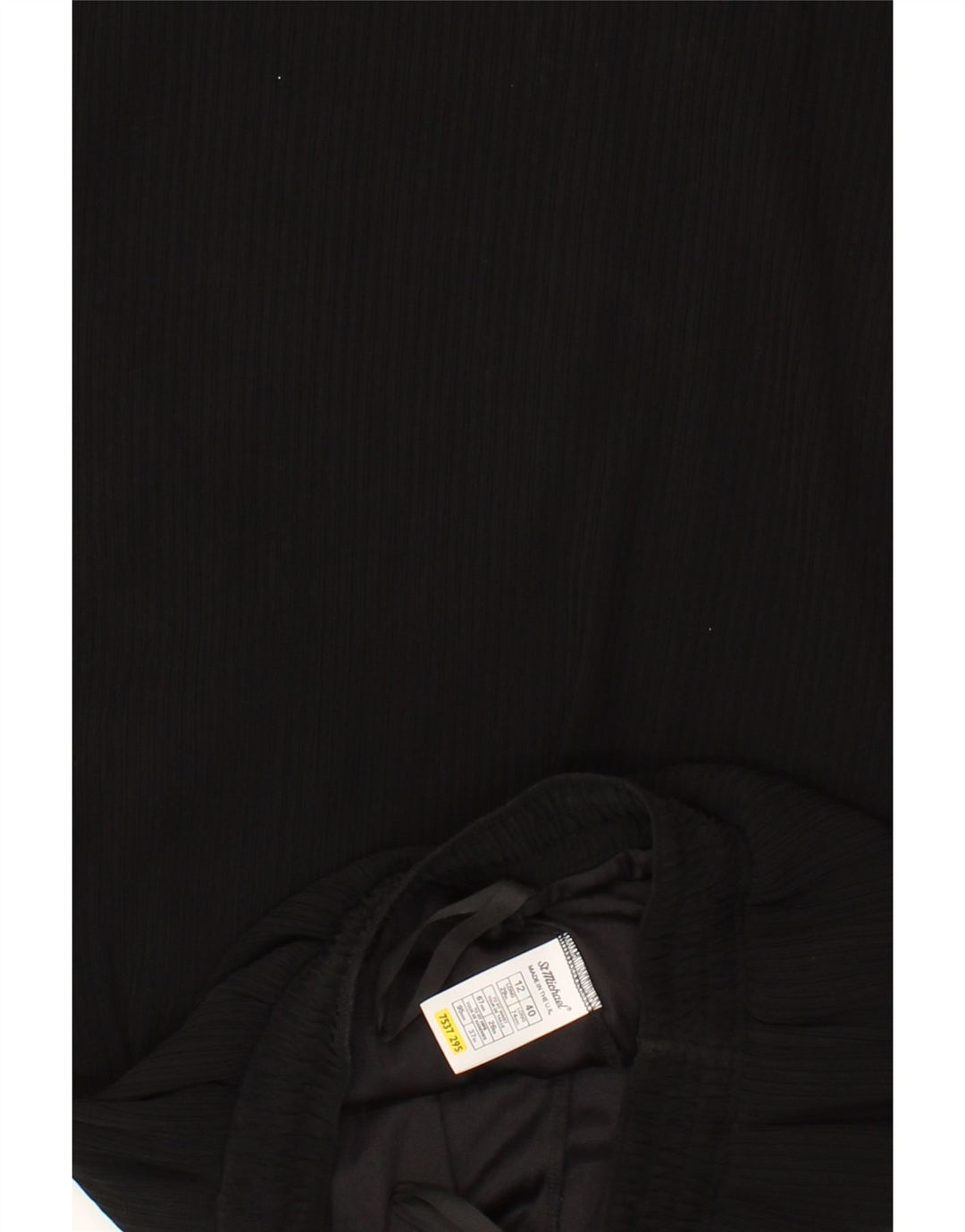 ST MICHAEL Womens A-Line Skirt UK 12 Medium W30  Black Polyester Vintage St Michael and Second-Hand St Michael from Messina Hembry 