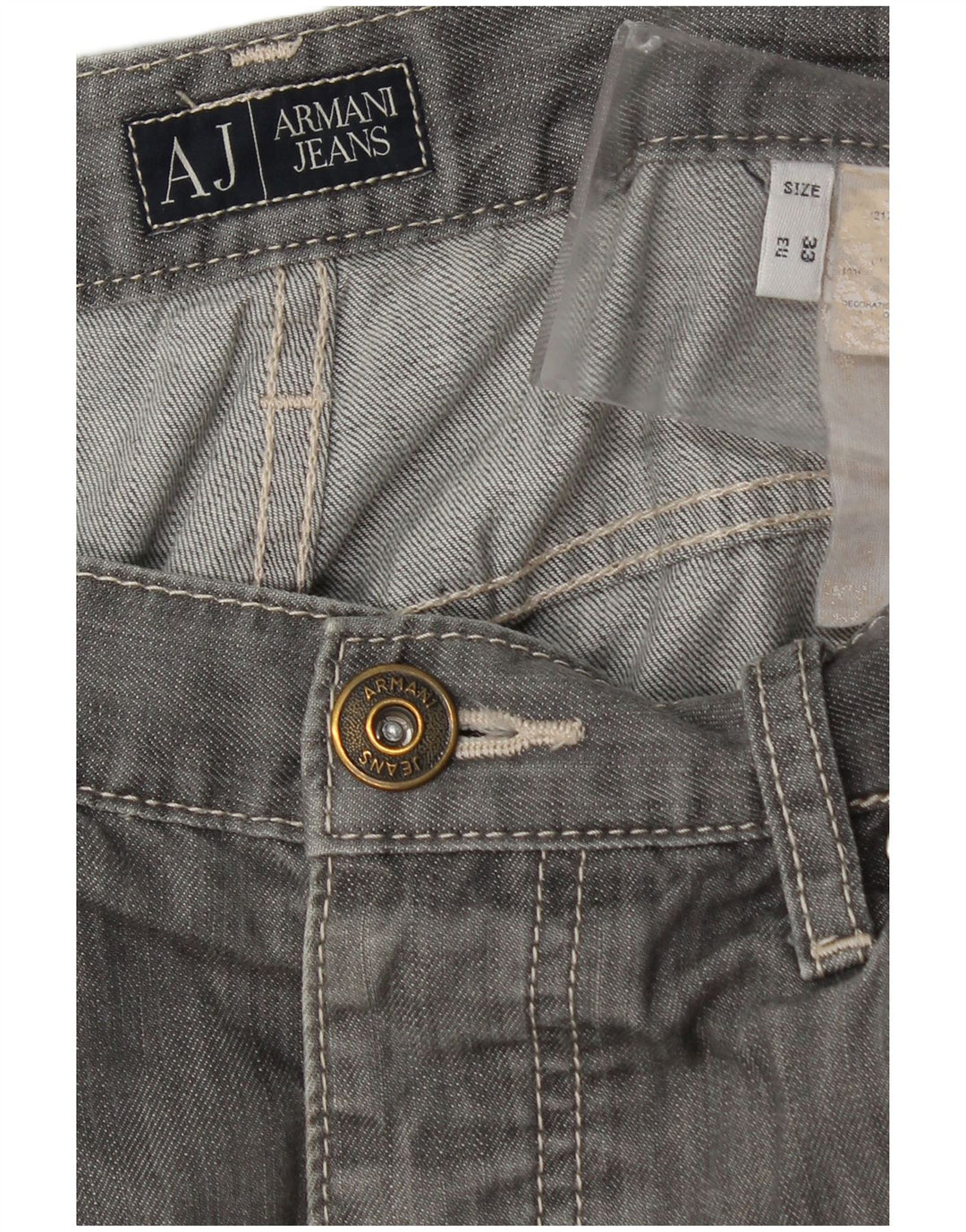 Armani Slim Jeans til mænd W33 L27 Grå