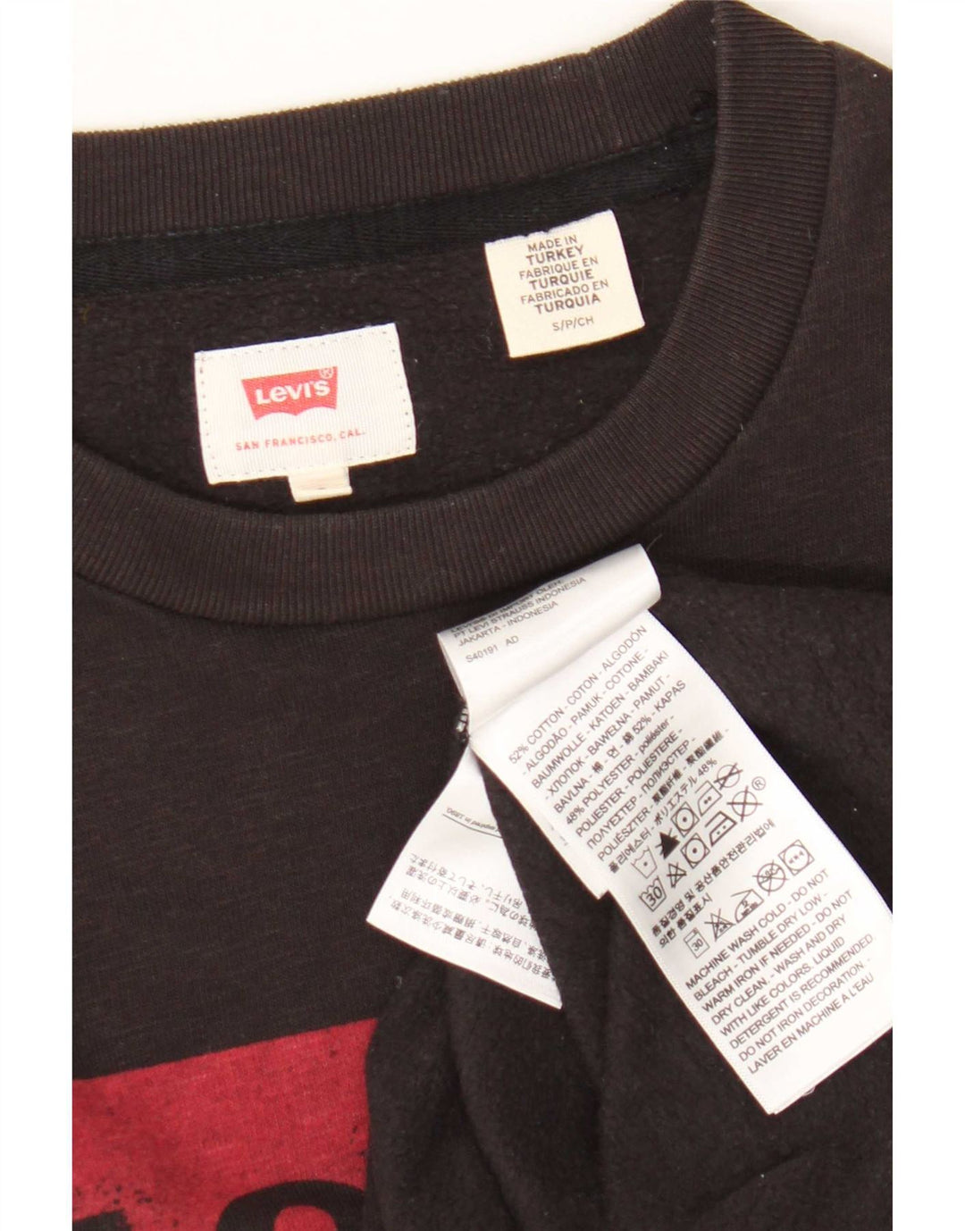 Levi's Grafisk sweatshirt til mænd, lille brun bomuld