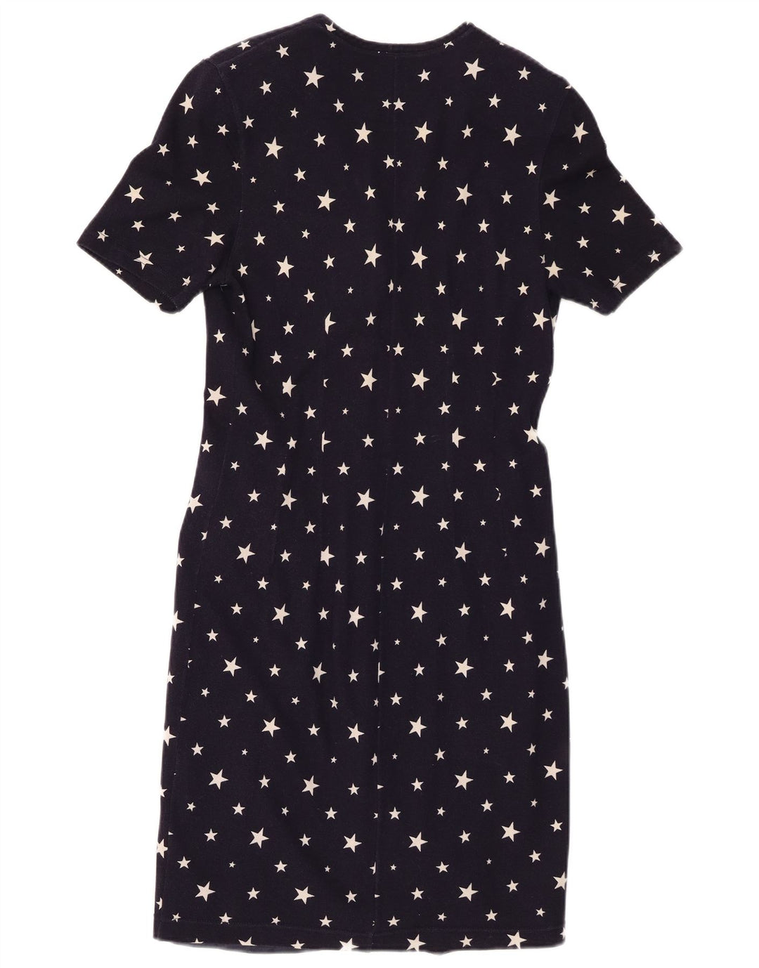 Fort & Madox Kvinders abstrakt mønster skjortekjole IT 44 Medium Navy Blue