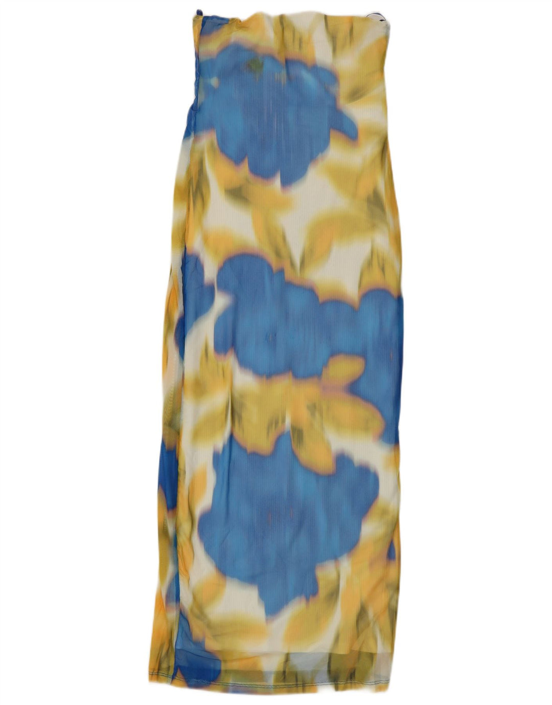 ZARA Stropløs kjole til kvinder UK 8 Lille flerfarvet Tie Dye Bomuld