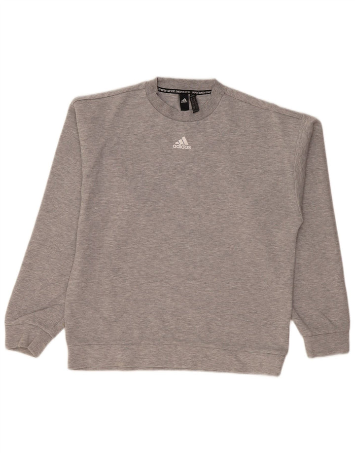 Adidas Sweatshirt-trøje til mænd Medium Grey Flecked Bomuld