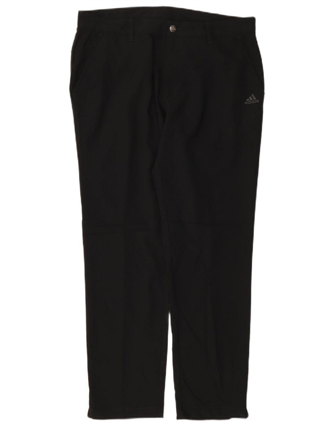 Adidas Straight Chino-bukser til mænd W34 L30 Sort polyester
