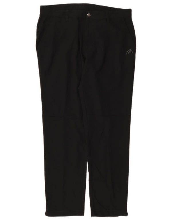 Adidas Straight Chino-bukser til mænd W34 L30 Sort polyester