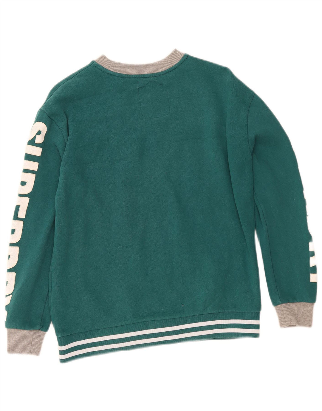 Superdry Graphic Sweatshirt Jumper UK 10 Small Green Colourblock