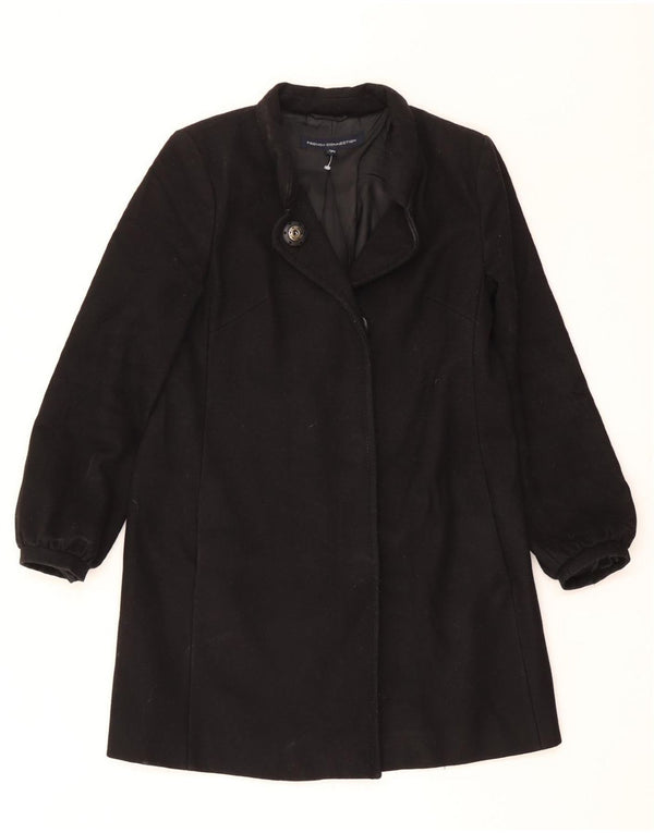 French Connection Dame Oversized Overfrakke UK 8 Small Black Virgin Wool