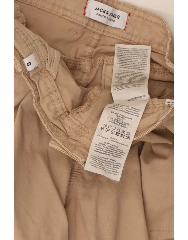 Jack & Jones Herre Cargo Shorts Små W30 Beige Bomuld