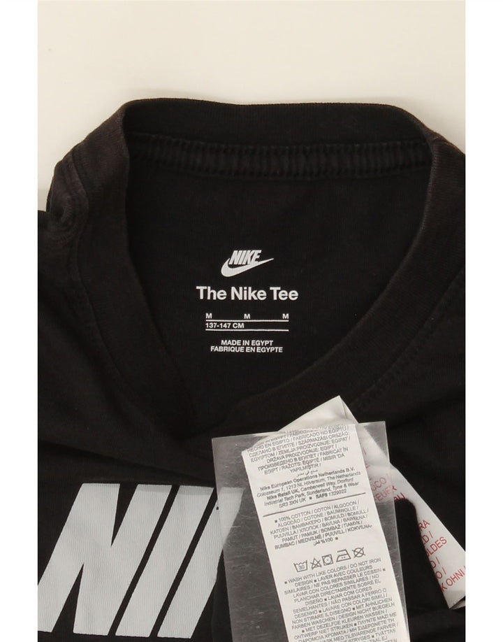 Nike drenge grafisk t-shirt top 10-11 år medium sort bomuld