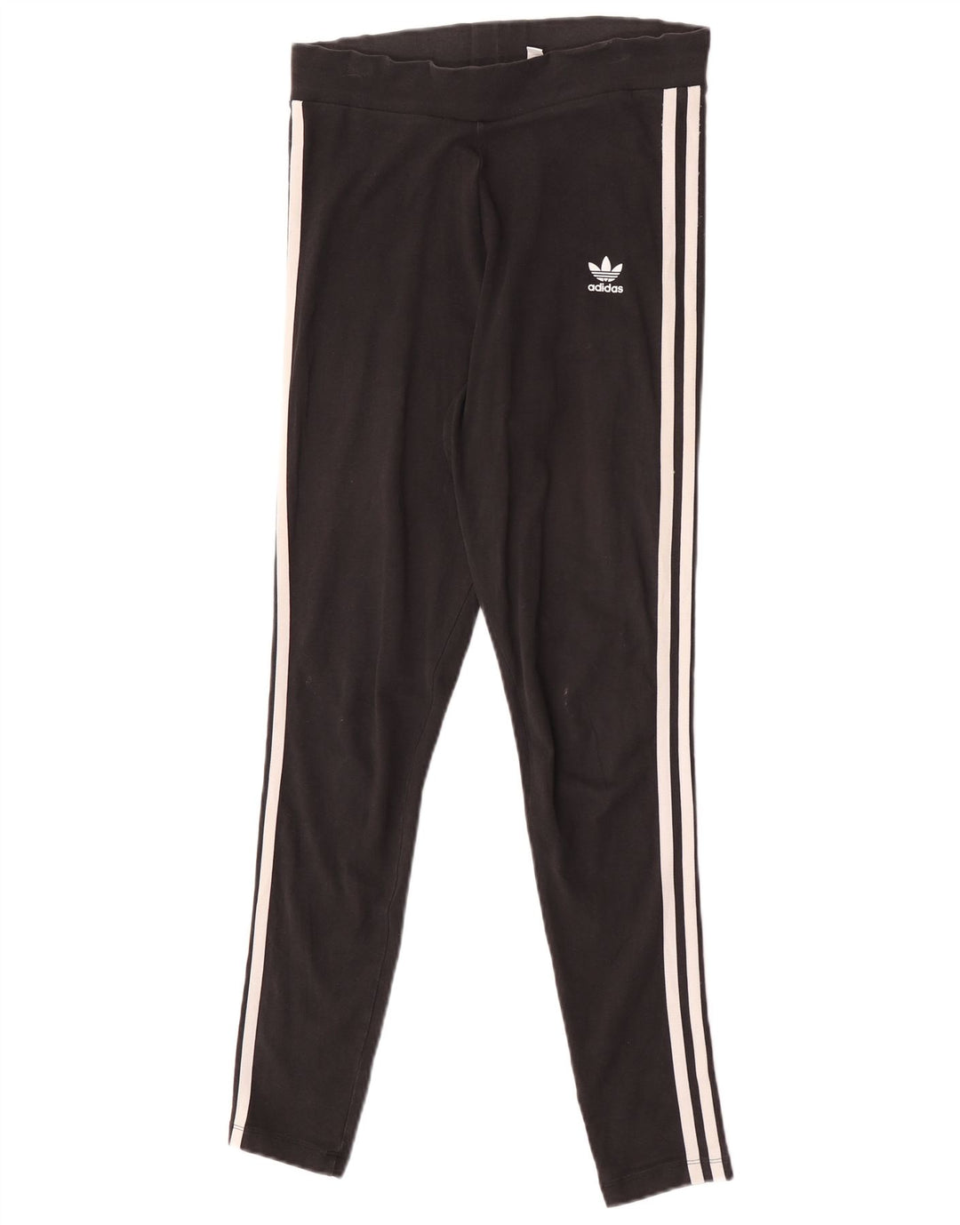 Adidas Dame Slim Fit Leggings UK 12 Medium Sort Bomuld