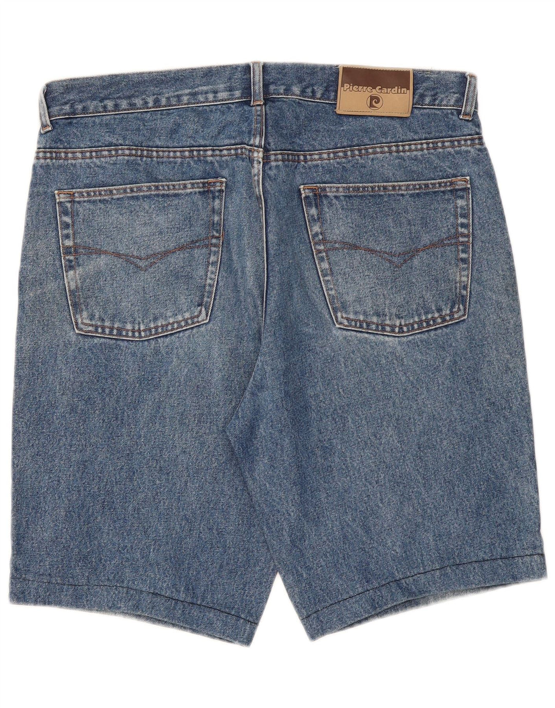 PIERRE CARDIN Mens Denim Shorts W38 XL Blue Cotton