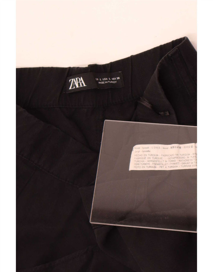 Zara Chino Shorts Large W30 Sort Lyocell