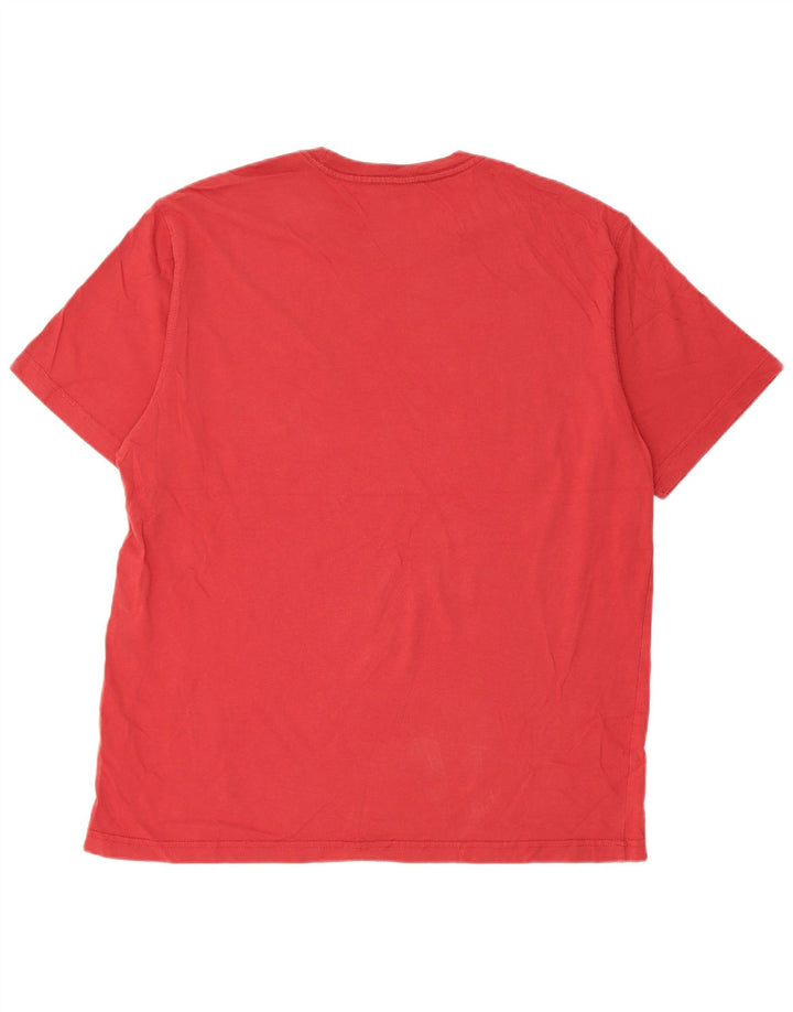 Eddie Bauer Herre T-Shirt Top Stor Rød Bomuld