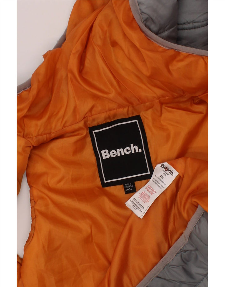BÆK Drenge Hætte polstret Gilet 2-3 år Grå Colourblock Polyester