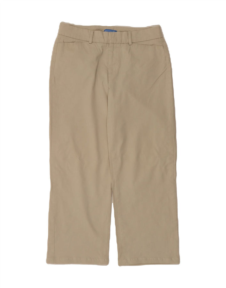 DOCKERS Womens Straight Cropped Trousers W31 L25 Beige Vintage Dockers and Second-Hand Dockers from Messina Hembry 