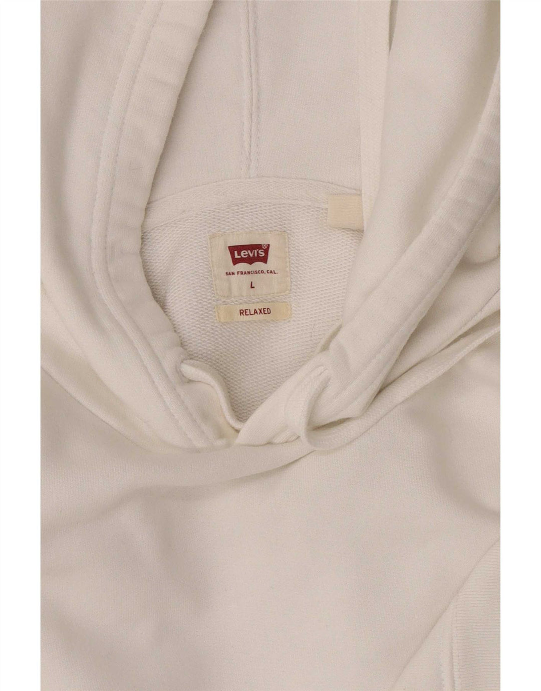 Levi's Herre Relaxed Fit Hoodie Jumper Large White