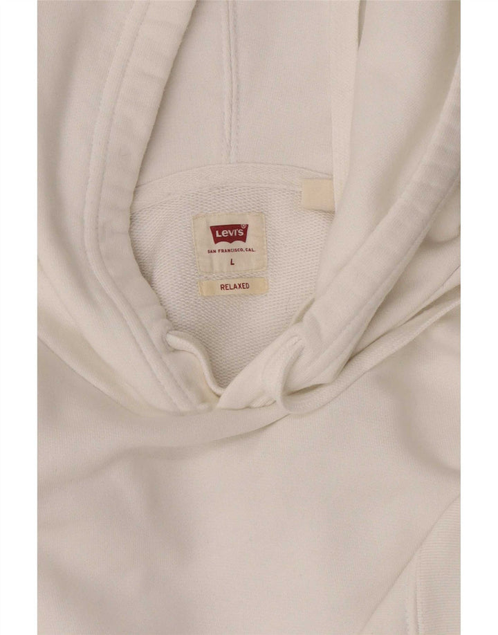 Levi's Herre Relaxed Fit Hoodie Jumper Large White