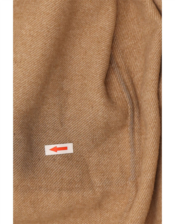 Zara Dame Oversized Overfrakke UK 14 Medium Beige Uld