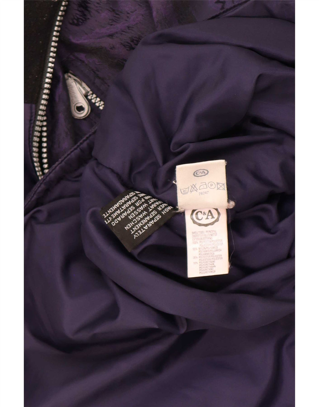 Rodeo Dame Hætte Oversized Anorak Jacket UK 16 Large Purple Polyester