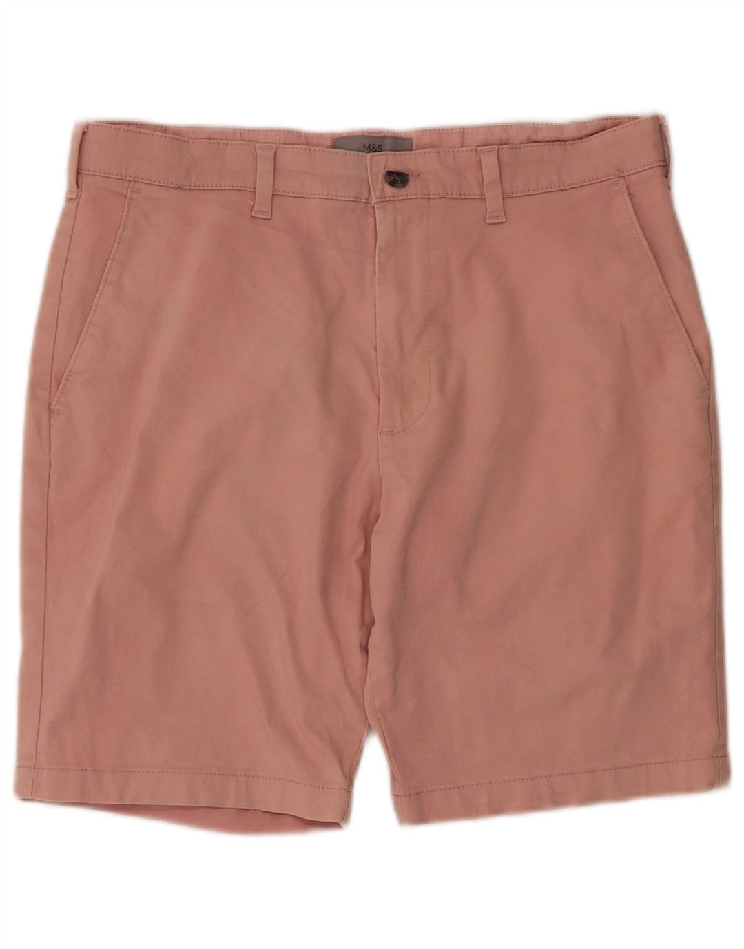 Marks & Spencer Herre Chino Shorts W32 Medium Pink Bomuld